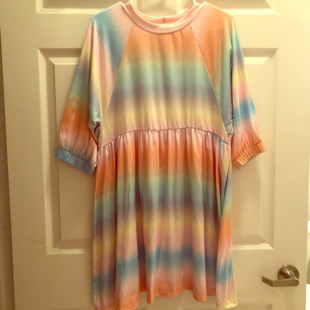 ASOS pastel rainbow dress
